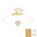 925 Silver Cross-Border Simple Fashion Moissanite Red Rope Bracelet-0-5