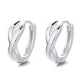 wholesale S925 Sterling Silver Geometric Twist Cross Ear Clasp Fashion Commuter Korean Version Ins Minimalist Style Earrings-0-4