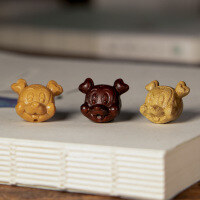 wholesale Metal material Mickey Head carving made of natural sandalwood, rosewood, and green sandalwood, children's bag charm, DIY phone pendant, collectible accessory-Old sandalwood