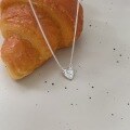 wholesale Sterling silver textured heart necklace women Korean high-end sense neckins collarbone chain-0-4