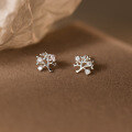 wholesale S925 Sterling Silver Exquisite Minimalist Advanced Korean-style Cute Delicate Design Branch Inlaid with Diamond Earrings G3739-0-4