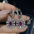18K Gold 3ct Pigeon Blood Ruby Jewelry Set-0-3