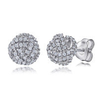 wholesale S925 Sterling Silver Women's Bow Pearl Earrings, Fashionable Multi-style Ear Accessories, Korean Personality Elegant Ear Studs Wholesale-TLED064 Platinum 925 Silver