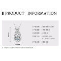 S925 Sterling Silver Moissanite Necklace, Luxury Minimalist Infinity Waterdrop Pendant Choker-0-17