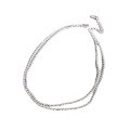 wholesale S925 Sterling Silver Korean Style Personalized Handmade Double Layer Beaded with Sparkling Beads Anklet Jewelry for Women-0-4