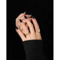 wholesale S925 Sterling Silver Korean Version INS Minimalist Niche Design Versatile Irregular Three-Layer Interwoven Open Ring-0-3