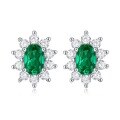 wholesale S925 Silver Earrings Canglan Stud Earrings Cultivated Emerald Source Spot Hot Sale Ear Jewelry Factory Wholesale-0-5