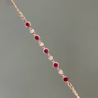 wholesale S925 Sterling Silver Red Elk Plated 18K Ins Style Classic Timeless Daily Commute Versatile Bracelet-BS0004-Gold 925 Silver