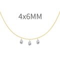wholesale 925 Sterling Silver Cross-Border European and American Women's Small Luxury Tassel Geometric Pendant Stackable Layering Collarbone Necklace-0-68