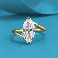 wholesale 925 Silver Zhuo Zhifan Jewelry New 6*12mm Marquise High-Carbon DiamondIns-R1324 White Gold Marquise Ring  Size 5