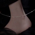 wholesale S925 Sterling Silver Small and Large Bead Ankle Chain Korean Style Fashion Commuting Niche Design Ankle Jewelry S7107-0-0