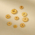 wholesale Gold-plated 925 silver sheet bead spacers for handmade DIY jewelry accessories-0-1