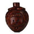 wholesale Metal material rosewood green sandalwood old mountain sandalwood cartoon cute handmade DIY pendant accessory wood carving strawberry girl-0-4