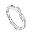 wholesale S925 Sterling Silver Original Design High-end Couple Rings Adjustable Plain Band Rings Valentine's Day Gift-0-40