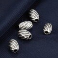 wholesale Sterling Silver Twisted Barrel Bead with Spacer Beads for Vintage DIY Crystal Beading and Handicraft Accessories-0-2