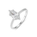 wholesale S925 Silver Marquise Moissanite Ring, Independent Website Best-Selling Minimalist Classic Moissanite Band-0-6