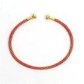 wholesale Open bracelet C-shaped beaded rope plain woven bracelet with sand gold accessories, women's red rope for zodiac year-0-9