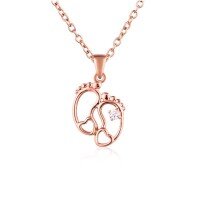 wholesale 14K Rose Gold, 9K Gold, 18K Yellow Gold, AU750 Women's Diamond Pendants, Moissanite Jewelry Direct Wholesale-Rose Gold 9K-Moissanite (chain not included)