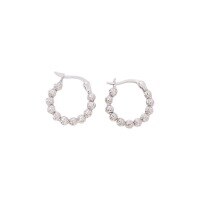 wholesale S925 sterling silver watermelon bead ear studs for women, small and unique design, high-end fashion, luxury, ear-friendly for healing piercings, versatile earrings-EK003678>925 silver
