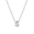 wholesale Metal 925 Silver Plain 26 Letters Pendant Necklace, Ins Luxury Hot-selling Choker-0-47
