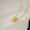 14K Gold Plated 925 Sterling Silver Moissanite Pendant Necklace-0-2