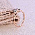 wholesale 14K Rose Gold Blue Zircon Sapphire Women's Ring, Genuine 18K Gold Ring, 9K/10K Setting, Customizable-0-1