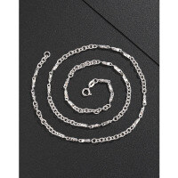 wholesale 925 Sterling Silver 25 Cylinder Cross Chain Necklace Men's Hip-Hop Personality Bold Trendy Thick Style Silver Chain Men's Necklace-2.5 cylinder (starry sky) cross chain 50 cm 925 silver