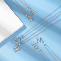 wholesale S925 Sterling Silver 26 Letters Pendant Necklace for Women, Ins Style Cross-Border New Product-0-1