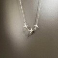wholesale S925 Sterling Silver Robin Small Swallow Necklace Bird Flock Collarbone Chain Women Simple and Elegant Flying Bird Graceful Necklace-0-3