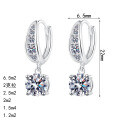 S925 Sterling Silver Moissanite Stud Earrings for Women-0-3