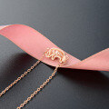 wholesale S925 Silver Cross-Border Minimalist Style Rose Gold-Plated Zircon Elephant Trendy Bracelet for Women-0-1