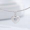 wholesale 18K Gold Plated Vintage 925 Silver with Natural Topaz Heart Pendant for Women-0-0