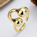 wholesale S925 Sterling Silver Irregular U-Shaped Open Ring Ins Fashion Trendy Statement Ring for Women-0-3