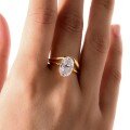 wholesale Plated S925 Silver Marquise Cut Moissanite Ring for Women, Minimalist Cross Shank Design, Hot Selling Style-0-3