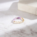 wholesale S925 Sterling Silver Powder Opal Lilac Natural Freshwater Pearl Ring for Women, Small Accessory, Minimalist and Fashionable Elastic Finger Ring-0-1