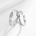 wholesale 925 Sterling Silver One Kiss to Confirm the Relationship Couple Rings, His and Hers Matching Bands, Trendy Niche Design for 520 Festival Gift-0-5