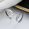 wholesale S925 Sterling Silver Chao Sheng Heartbeat Valentine's Day Gift Ring, Minimalist Korean-style Versatile Couple's Index Finger Ring-0-0
