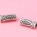 wholesale Metal S925 Silver Small Fish Beads, Koi, Straight Tube, Herringbone Spacer Beads for DIY Bracelet Necklace Unisex Accessories-0-3