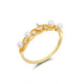 wholesale 925 Silver Gold Plated, Dunli Jewelry French Hollow Lace Pearl Ring, Ins Internet Celebrity Goddess Temperament Hand Accessories-0-1