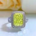 wholesale 925 silver new jewelry imported high-carbon diamond 8*11 olive green ring women's-0-1