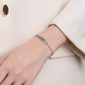 wholesale S925 Sterling Silver Trendy and Versatile Small Fresh Design Sense Spliced Small Bead Wheat Shape Bracelet-0-3