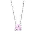 S925 Silver Pink High-Carbon Diamond Ice-Cut Choker Necklace Wholesale-0-3