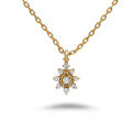 wholesale S925 silver plated with 14k gold, Japanese-style niche luxury white zircon necklace-0-4