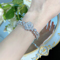 wholesale S925 Silver New Full Diamond-Inlaid Camellia Bracelet, Fashionable and Trendy, Social Media Influencer Style, Popular on TikTok-0-3