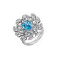 wholesale S925 sterling silver ring with oval zirconia and aquamarine, cross-border live streaming wholesale and dropshipping for women-0-4