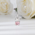 wholesale S925 Sterling Silver Rabbit Necklace with Austrian Crystals, Amazon Cross-Border Best Seller, Wholesale from Manufacturer-0-3