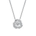 wholesale S925 Sterling Silver French-style High-end Sparkling Moving Heart Love at First Sight Necklace for Women with Dynamic Zircon European and American-0-4