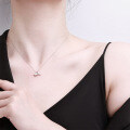 S925 Silver Mermaid Tail Dolphin Pendant Necklace, Light Luxury Clavicle Chain-0-2