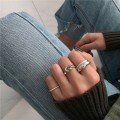wholesale S925 Silver Retro-Style Cross Knot Adjustable Ring for Women, Minimalist Ins Fashion Index Finger Ring-0-0