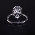 wholesale S925 Sterling Silver Exaggerated Oversized 45 Carat Oval Moissanite Ring with GRA Certificate-0-2